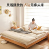 Jingdong Tokyo Home Qingshan Collection Solid Wood Bed Imported Solid Wood Soft Light Tatami Small Apartment Bedroom Log Color 1.2 2 Meters