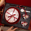 SUCCOHOMEWARE Chinese red festive tableware set gift box wedding gift moving housewarming gift ceramic bowl and plate set Shangxi 4-person meal (high-end gift box) (JD Logistics) fast delivery to the next day