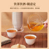 Daoying Rice Husk Kung Fu Tea Cup Disposable Rice Fragrance Cup Thickened Office Portable Storage Tea Set Set Small Tea Cup Rice Hull Tea Cup 60ml Ten Packs (500 in total) Free Storage Cup Holder