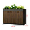 Office partition cabinet, flower trough cabinet, flower cabinet, storage wooden cabinet, low cabinet, side cabinet, flower cabinet, three-door cabinet 120X30X100CM walnut