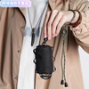 Henglan ballistic nylon functional pendant bag mini barrel bag trendy men and women halter neck car key black
