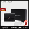 CAHOE KULLO official cowhide wallet women's short 2025 new clutch bag women's card holder multi-card slot coin purse wallet black-CK birthday gift for girlfriend
