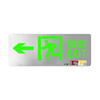 Qijian stainless steel safety exit indicator light fire emergency lighting emergency passage evacuation sign sign emergency light wall-mounted single side with words on the left 24-220V universal