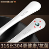SHDO German 316 stainless steel independent feeding spoon baby training spoon practice learning spoon baby food spoon 316 independent feeding spoon Strawberry Bear 13*3cm