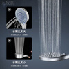 Jomoo new shower head shower water heater shower head bathroom adjustable shower water booster top spray strong encryption 5-speed gray large panel shower 999% air booster shower + 1.5 meter hose