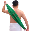 Extra coarse sand scrub long strip bath towel double-sided strong decontamination back rub bath rub mud remove dust bath rub towel dark green extra coarse sand 105 cm