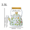 2.5L Japanese solid color enamel barley pot with lid enamel kettle milk tea pot high temperature resistant induction cooker 2.5L aromatic flower barley pot 2500ml