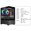 Jiuweihu Sea View Room Column-less MINI Computer Case Desktop Double-sided Glass Side Transmission/Support MATX Motherboard/120 Water Cooling T09 Column-less MINI Sea View Room Black + 5 Black Color Lighting Fans