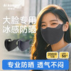 Iconi Warm Sun Protection Mask for Men and Women Autumn and Winter Breathable Anti-UV Ventilation Hole Design High-Looking Black Large Edition