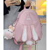 Xingxi Cute Backpack Women's Small Children's Lightweight Outdoor Small School Bag Travel Student Small Backpack Study Spring Outing Pink (Single Bag No Pendant)