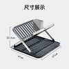 OXO OXO aluminum alloy drain rack foldable dish rack storage rack double-layer home kitchen dish rack aluminum alloy folding drain dish rack