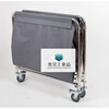Folding linen cart hotel stainless steel collection trolley room entrance hotel property service cart room hygiene cleaning stainless steel folding cart gray