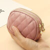 Good and cute 2024 new double-layer zipper bag genuine card bag mini small wallet key bag coin bag clutch bag coin purse black small card bag ordinary style-no protection function