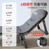 Nanjiren folding bed recliner single bed office nap chair folding nap bed companion bed simple camp bed light hemp gray