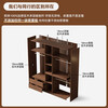 Shuangye solid wood wardrobe manufacturer direct sales walnut color modern simple bedroom home Nordic multi-layer board segment 2025 new 5-door solid wood multi-layer board wardrobe long 1.8*2.0 meters