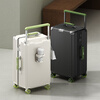 Pull back high-looking wide trolley suitcase multi-functional trolley case password suitcase men's and women's suitcase black 26 inches