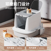HELLOJOY cat litter box fully enclosed large cat toilet anti-splash cat litter box cat sand box cat litter box gray