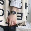 Retro style watch Casio flat alarm clock temperament Korean simple electronic watch men, women, students and children colorful multi-functional handsome niche couple waterproof black