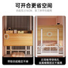 Dormitory bed desk computer table spreader artifact suspended student bed desk lazy table dormitory folding small table F style warm white 1 door + keyboard tray