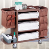 Ni Zhier Hotel B&B guest room linen cart stainless steel cleaning service cart guest room work multi-functional cleaning cart 4-inch unilateral cart (carpet only) low price