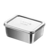 Zhaoshen 304 stainless steel sample retention box Kindergarten school canteen kitchen food sample retention box with lid Rectangular deepened with steel lid 3 pieces (pack 300g/) Jingcangfa
