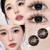 Aimei Color Contact Lenses, 30 pieces per day, size, diameter, disposable, 10 pieces, disposable, Dirty Spades 021, black gray 14.0mm, 10 pieces, 325 degrees