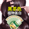 Qiao Chong Bubble Hair Dye, pure natural plant, non-irritating, does not stick to the scalp and covers white hair, hair dye cream, one wash, dark brown color