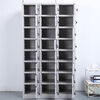 Hard hat storage cabinet 40 dust-free workshop factory employee locker shoe cabinet 24-door layered locker with locking roll cabinet information filing cabinet Thirty-two door locker (gray white) 0.9mm ultra-thick and durable
