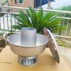 Gaoxian old-fashioned earthen hot pot, old Beijing mutton-shabu-shabu pot, extra thick aluminum alloy stove, Chinese-style household charcoal hot pot, thickened size, suitable for 5-7 people, 35cm