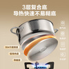 SUPOR 304 stainless steel hammered stock pot household cooking pot stew pot porridge pot cooking noodle pot induction cooker gas universal hammered pot body soup pot 3-4 people 28cm