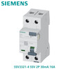 Siemens 5SV series miniature leakage protection circuit breaker A/B leakage protection 2P 30mA 16A-80A 5SV33 5SV3321-4 2P 16A B leakage current 30mA 2P
