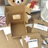 Ins style brown window mini airplane box gift shipping packaging material high-looking gift packaging carton brown small window airplane box 10 pieces_6.5*6.5*3cm