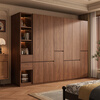 Xucai all solid wood wardrobe bedroom home modern simple 2025 new handle-free rental house children's customized wardrobe 140 main cabinets