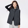 Giordano plush velvet vest for women autumn and winter new style Teddy velvet warm casual hooded vest jacket 05375869