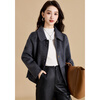 Kebel sheep wool double-sided woolen coat for women 2025 new autumn and winter temperament slim small fragrant style woolen coat L