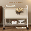 Wooden bottle dirty clothes basket trolley storage rack bedroom bedside clothes storage rack multi-functional sandwich snack storage rack dirty clothes basket trolley white 40cm
