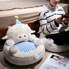 Packers cushion floor futon living room sitting room lazy tatami balcony sofa carpet reading area reading bay window cushion little white sheep belly futon cushion 50*50*45 cm