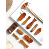 Xiangmanchu Chopstick Rest Creative Japanese-style Household Chopstick Rest Dining Table Hotel Catering Wooden Chopstick Rest Chopstick Spoon Rest Ornament Tableware Old Lacquer Concave Dual-Purpose (Pack of Two)