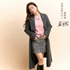 Tricolor 100 sheep wool plus size women's 2025 winter new long double-sided woolen coat for fat girls