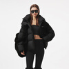 Tambor Zhou Ye's same style puff short down jacket women's winter coat thickened warm bread coat TB5530338Z black M (165)