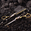 EDWARD black gold hairdressing scissors household hairdressing scissors for adults and children bangs cutter hair scissors haircut tool set HJ88