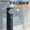 Outdoor stainless steel vertical ash column hotel smoking area cigarette butt collector cigarette extinguisher trash can cylindrical stainless steel (fixable) stainless steel round Rieger bucket (with trash can)