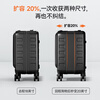 DTA boarding suitcase for men and women small front opening trolley case password box business trip suitcase dark night black 18 inches