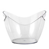 Luluo Food Grade Yuanbao Ice Bucket Bar Acrylic Ice Cube Ice Bucket Champagne Bucket Commercial Portable Ice Bucket Outdoor Camping PP Double Hand-held Primary Color Frosted 1 Piece