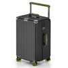 Pull back high-looking wide trolley suitcase multi-functional trolley case password suitcase men's and women's suitcase black 26 inches