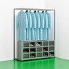 Baigang stainless steel clothes and shoes integrated cabinet dust-free and sterile purification workshop hangers factory workshop laboratory shoe cabinet coat and hat 201 clothes and shoes integrated 12-grid shoe cabinet