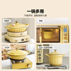 Beiding (Buydeem) JD.com Limited Enamel Pot Cast Iron Pot Stewing Stew Pot Induction Cooker Gas Stove Black Enamel 24cm Goose Yellow