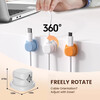 Jiali Cube Rotatable Cable Manager Desktop Data Cable Storage and Organizing Cable Mobile Phone Charging Cable Fixed Cable Manager Mixed Color 3 Packs