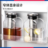 Bincoo coffee cold brew kettle household glass cold kettle large capacity coffee pot cold brew fruit teapot ice brew kettle square cold brew kettle 1200ml*2