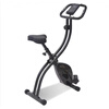 Iosn horizontal exercise bike home magnetic pedal bicycle foldable spinning bicycle indoor sports black magnetic control without backrest + with heart rate